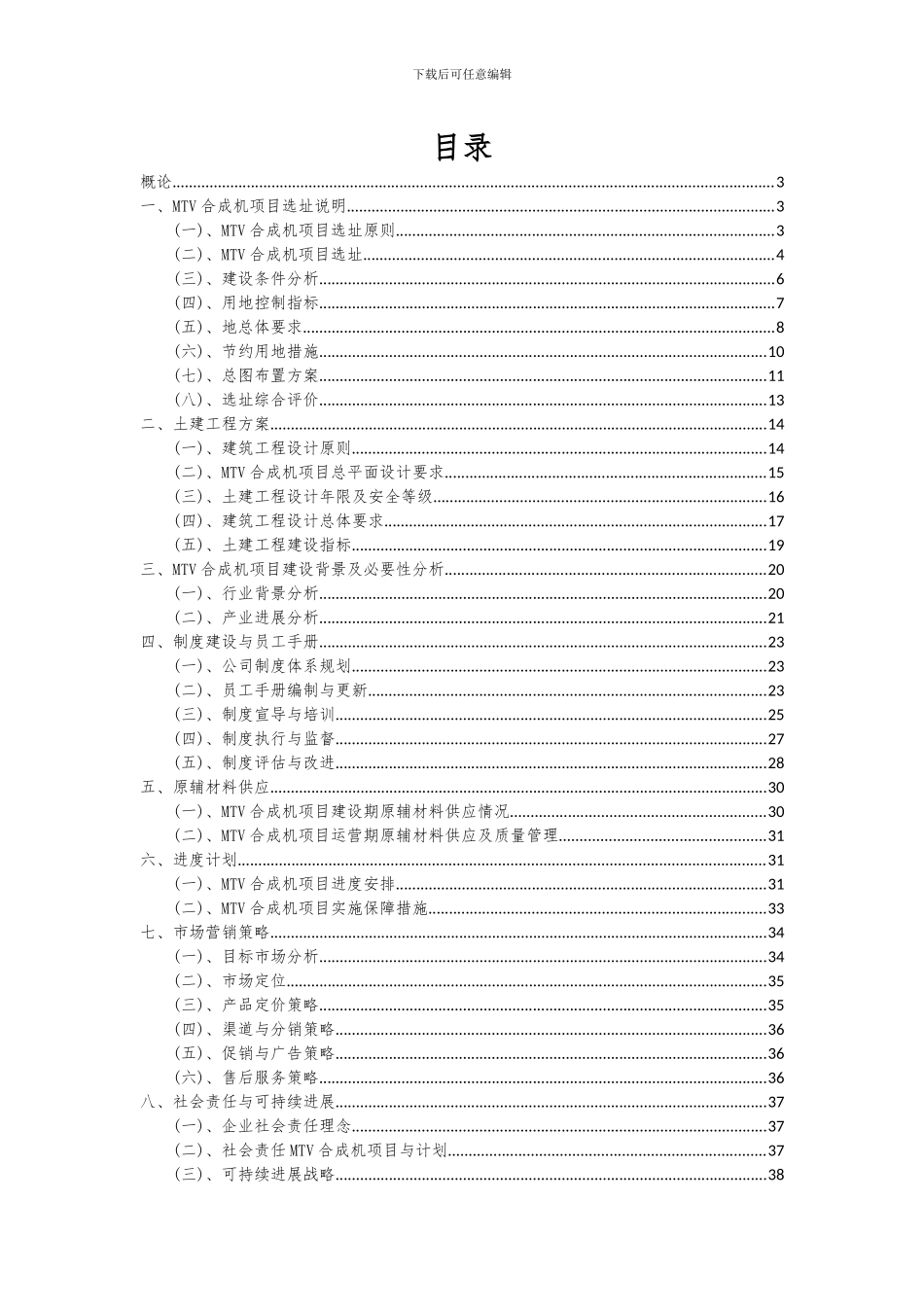 2024年MTV合成机项目可行性分析报告_第2页
