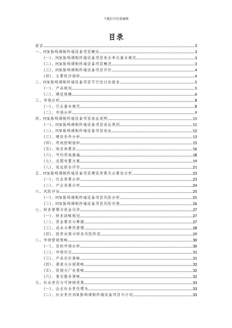 2024年PCM脉码调制终端设备项目可行性分析报告_第2页