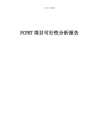 2024年PCPBT项目可行性分析报告