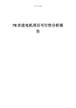 2024年PM步进电机项目可行性分析报告