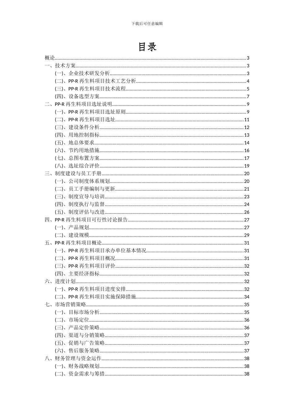 2024年PP-R再生料项目可行性分析报告_第2页