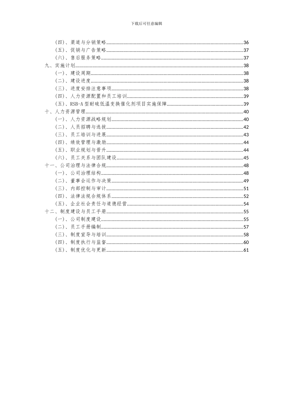 2024年RSB-A型耐硫低温变换催化剂项目投资分析及可行性报告_第3页