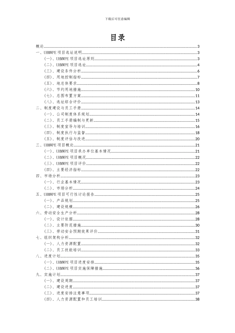 2024年UHMWPE项目可行性研究报告_第2页