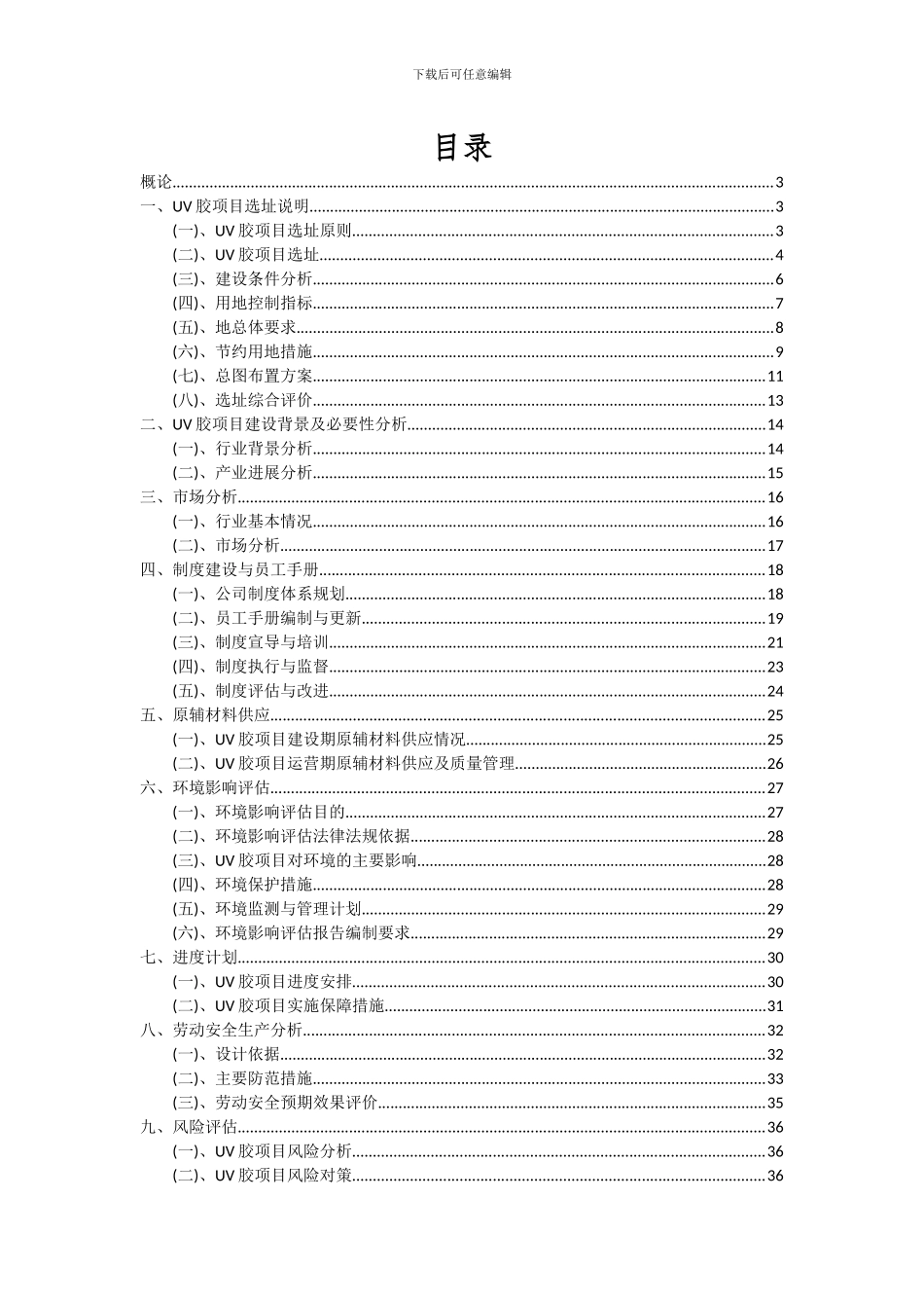 2024年UV胶项目投资分析及可行性报告_第2页