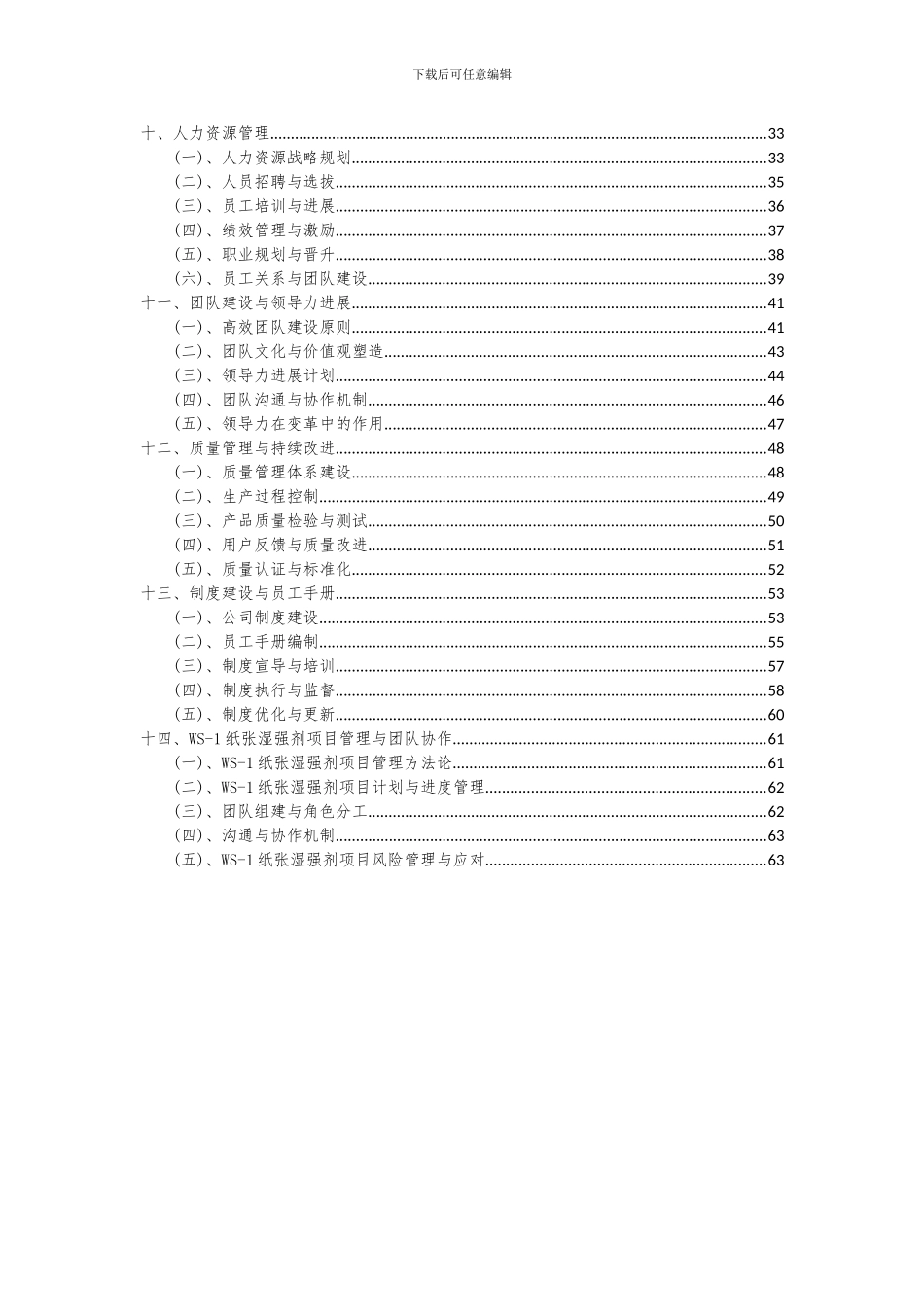 2024年WS-1纸张湿强剂项目投资分析及可行性报告_第3页