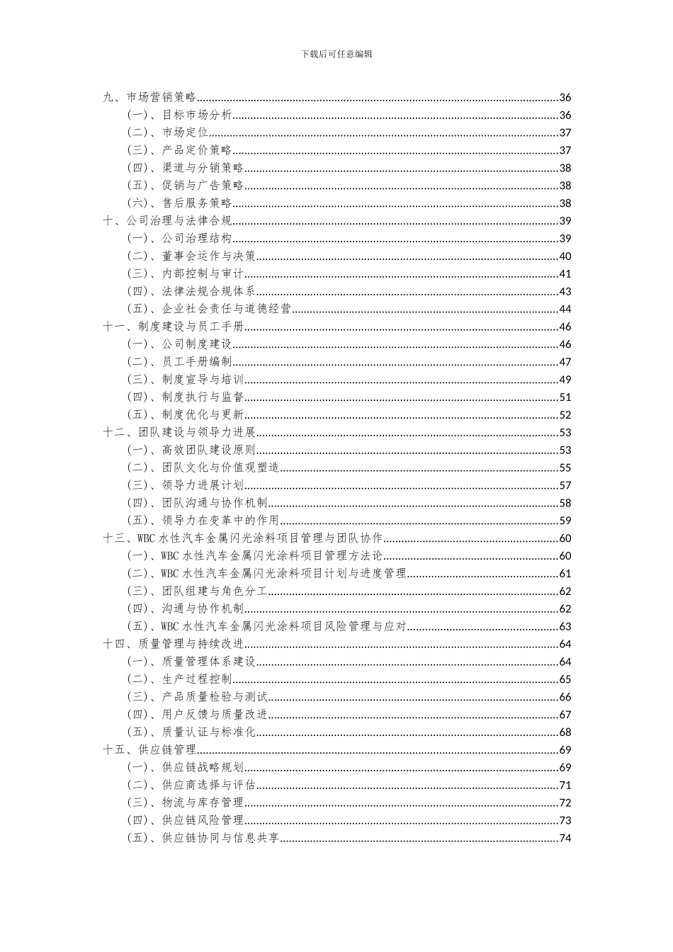 2024年WBC水性汽车金属闪光涂料项目投资分析及可行性报告_第3页