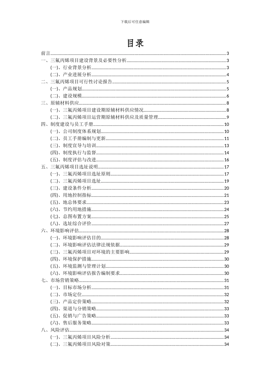 2024年三氟丙烯项目深度研究分析报告_第2页