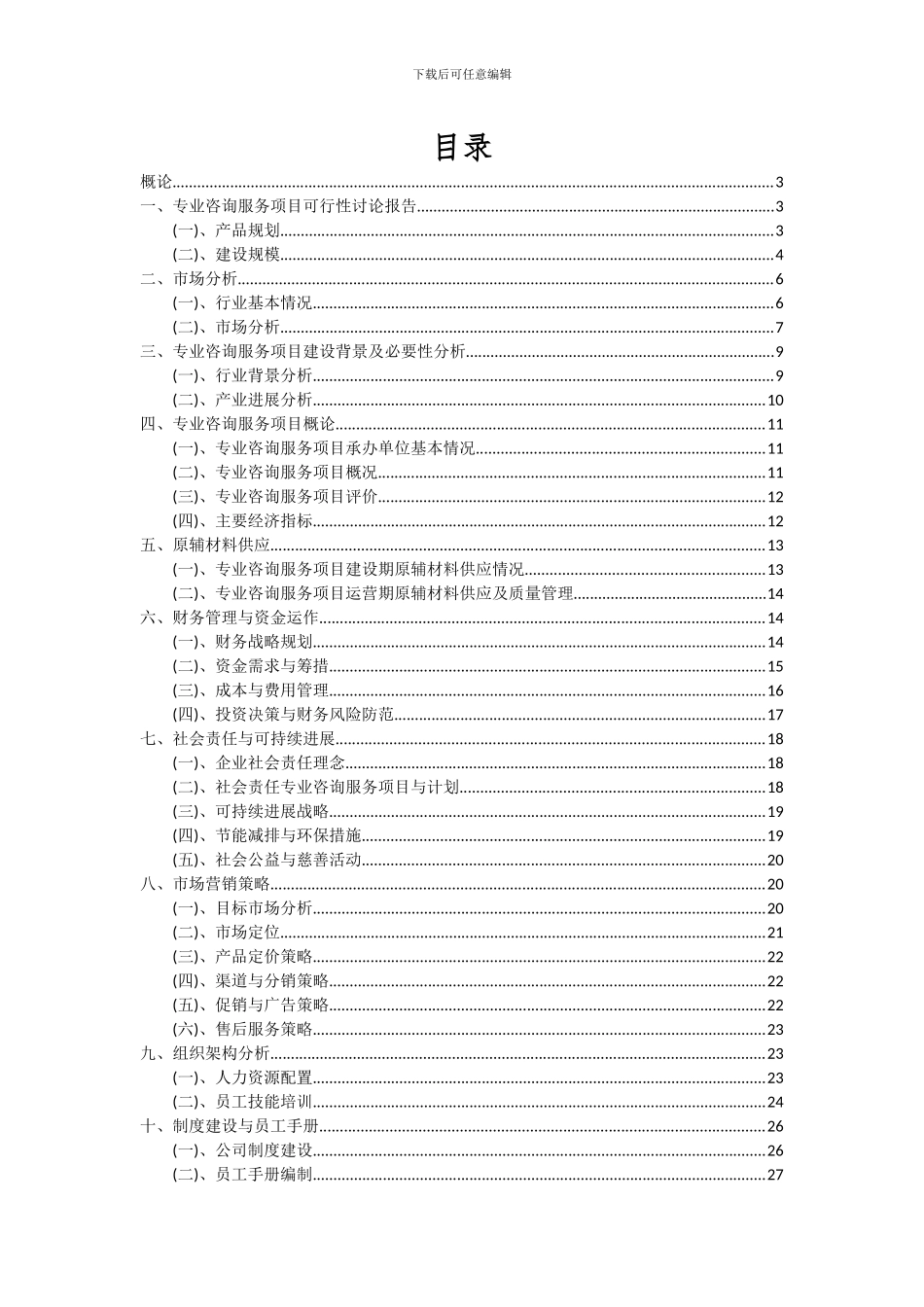 2024年专业咨询服务项目投资分析及可行性报告_第2页