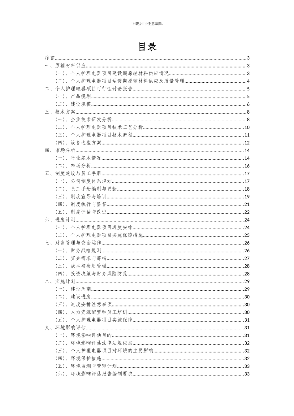 2024年个人护理电器项目可行性研究报告_第2页