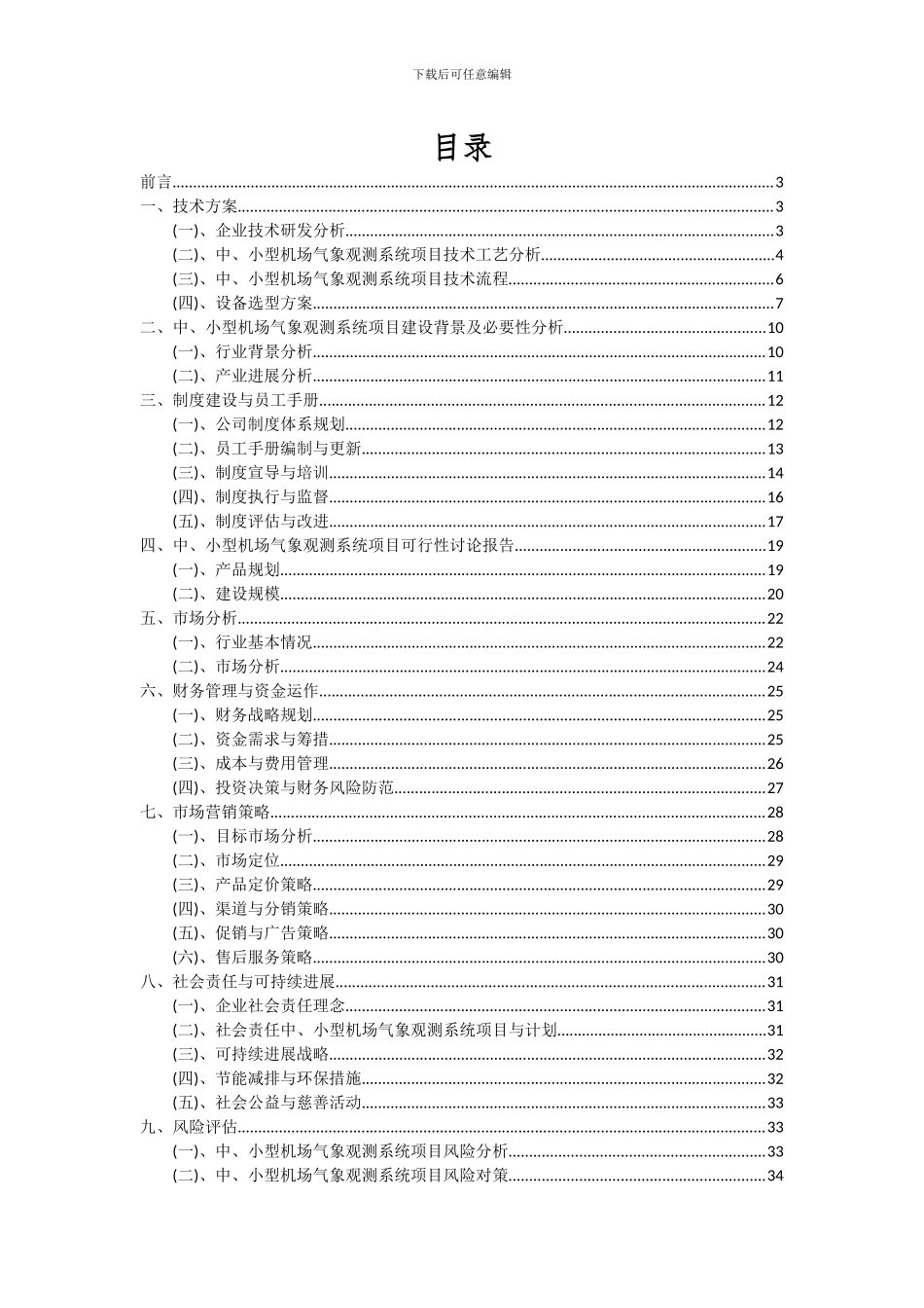 2024年中、小型机场气象观测系统项目可行性研究报告_第2页