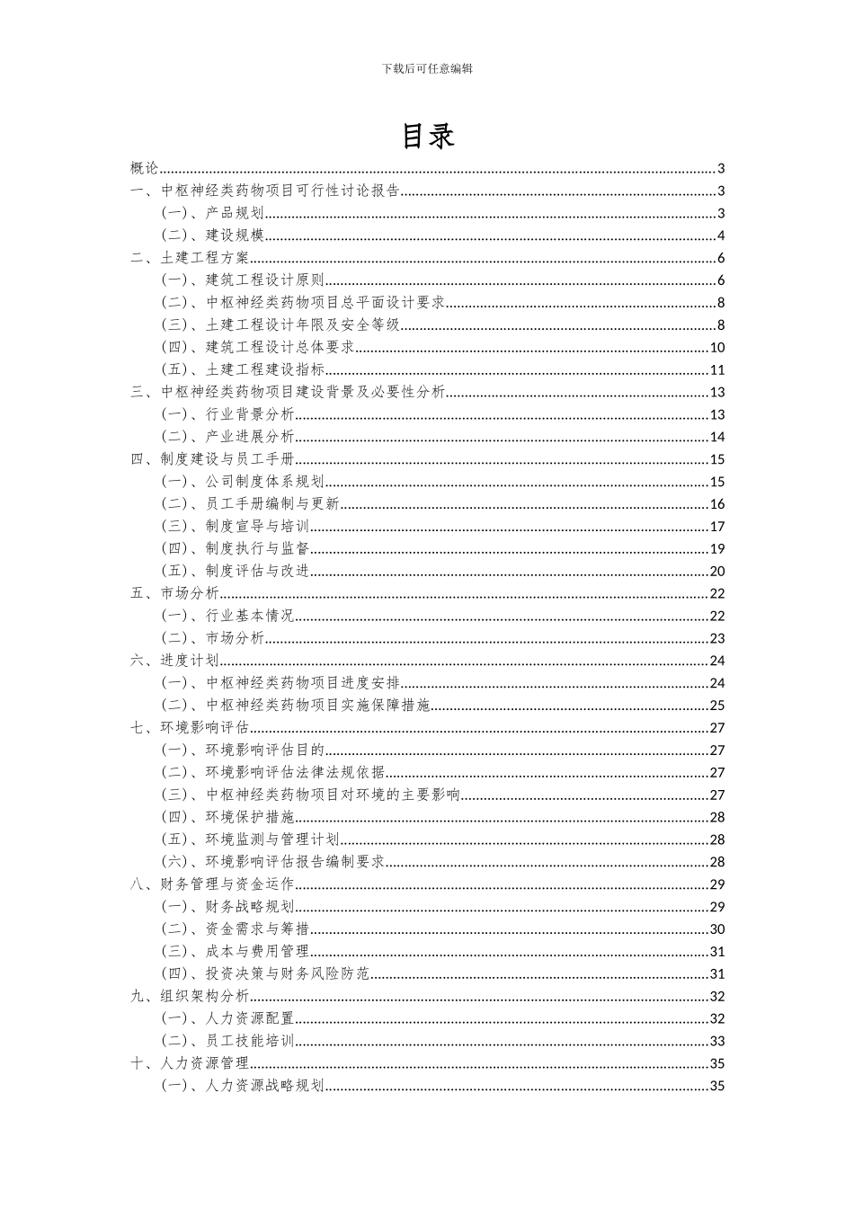 2024年中枢神经类药物项目投资分析及可行性报告_第2页