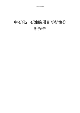 2024年中石化：石油脑项目可行性分析报告