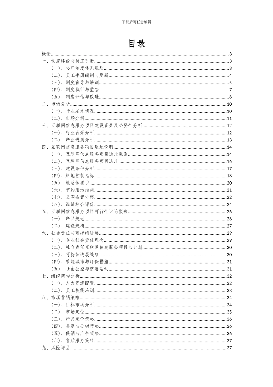 2024年互联网信息服务项目可行性分析报告_第2页