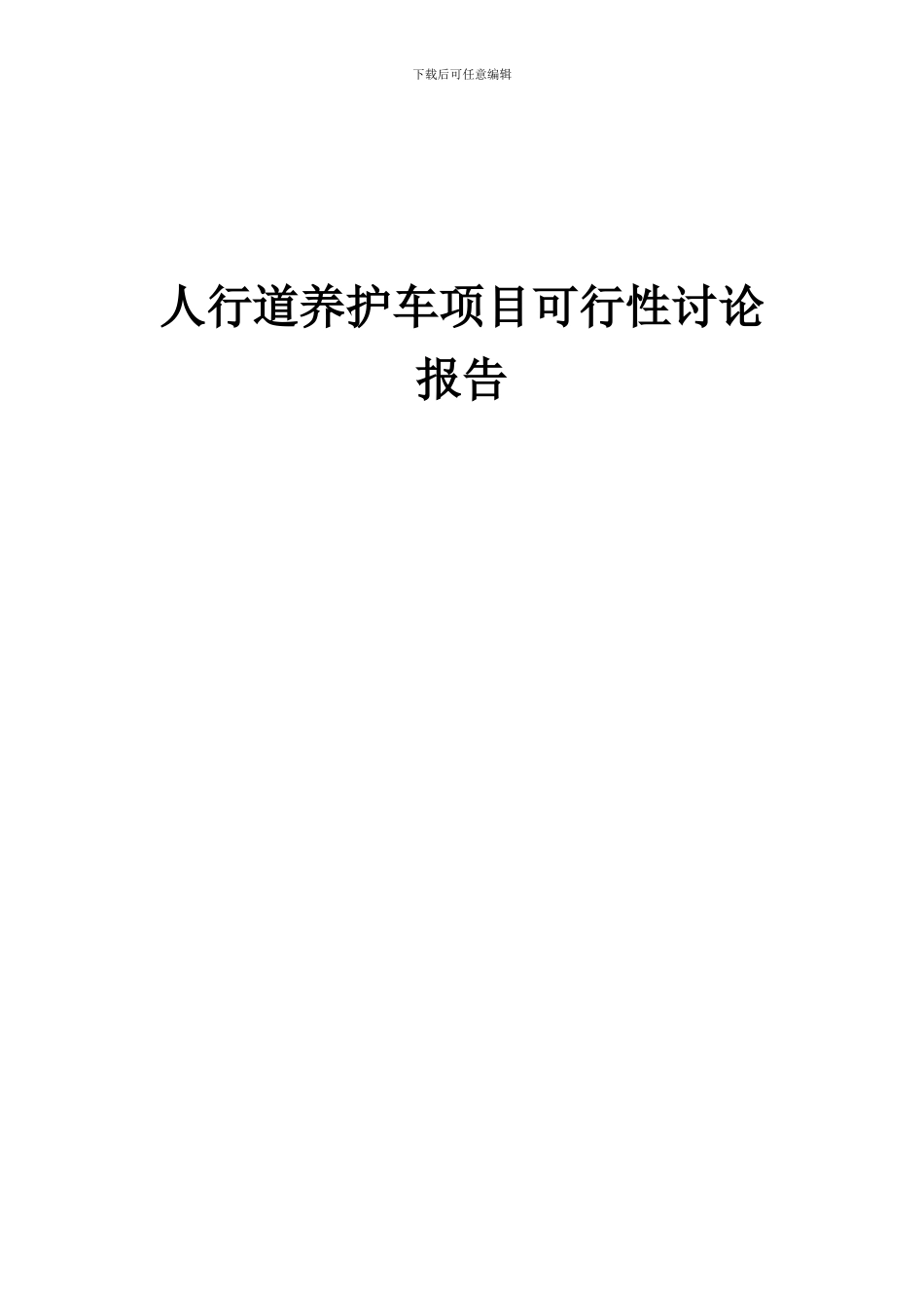 2024年人行道养护车项目可行性研究报告_第1页