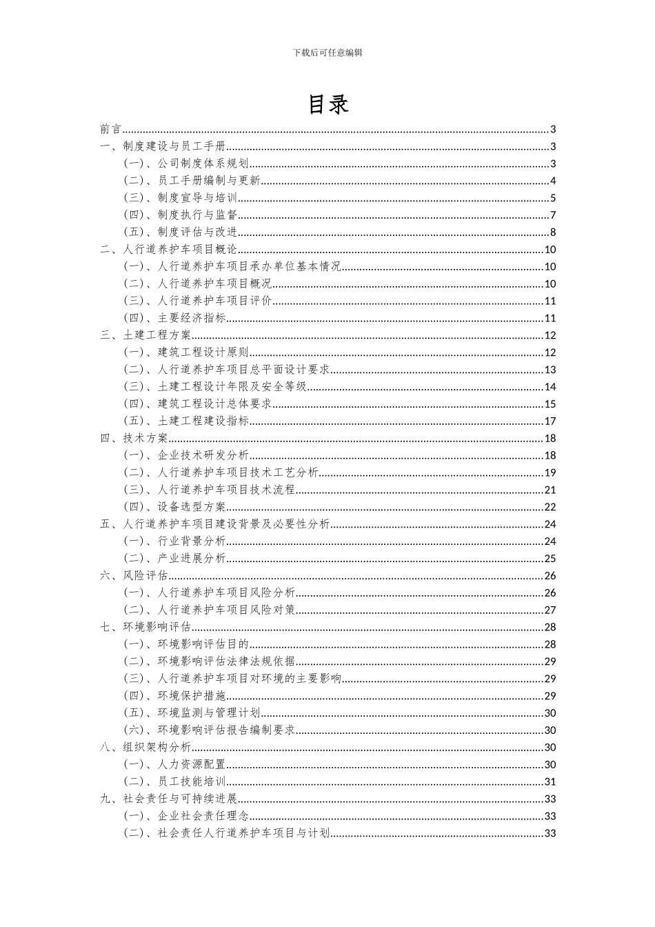 2024年人行道养护车项目投资分析及可行性报告_第2页