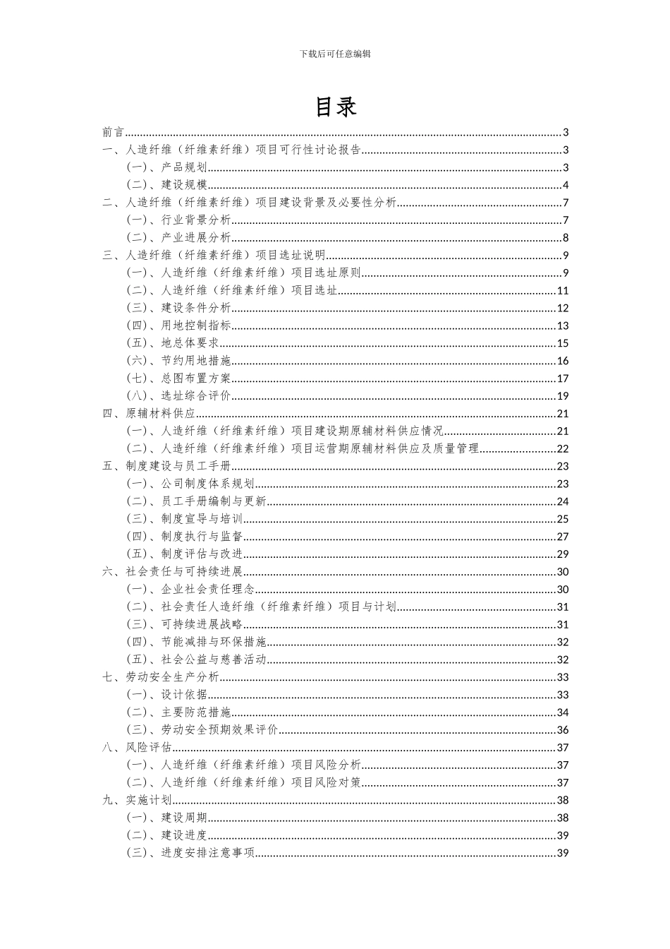 2024年人造纤维(纤维素纤维)项目可行性分析报告_第2页
