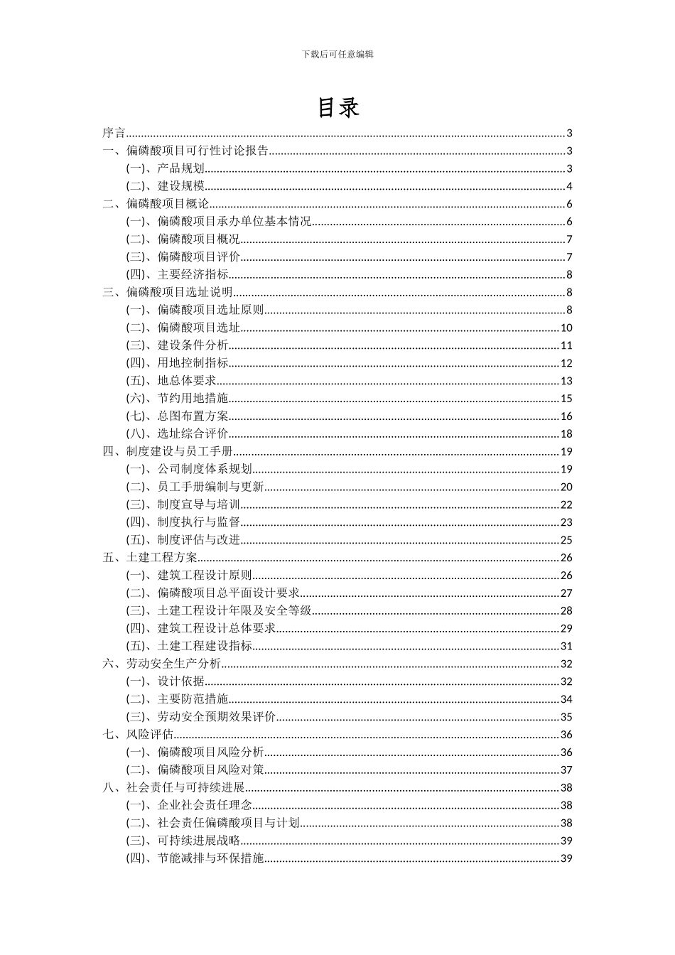 2024年偏磷酸项目可行性研究报告_第2页