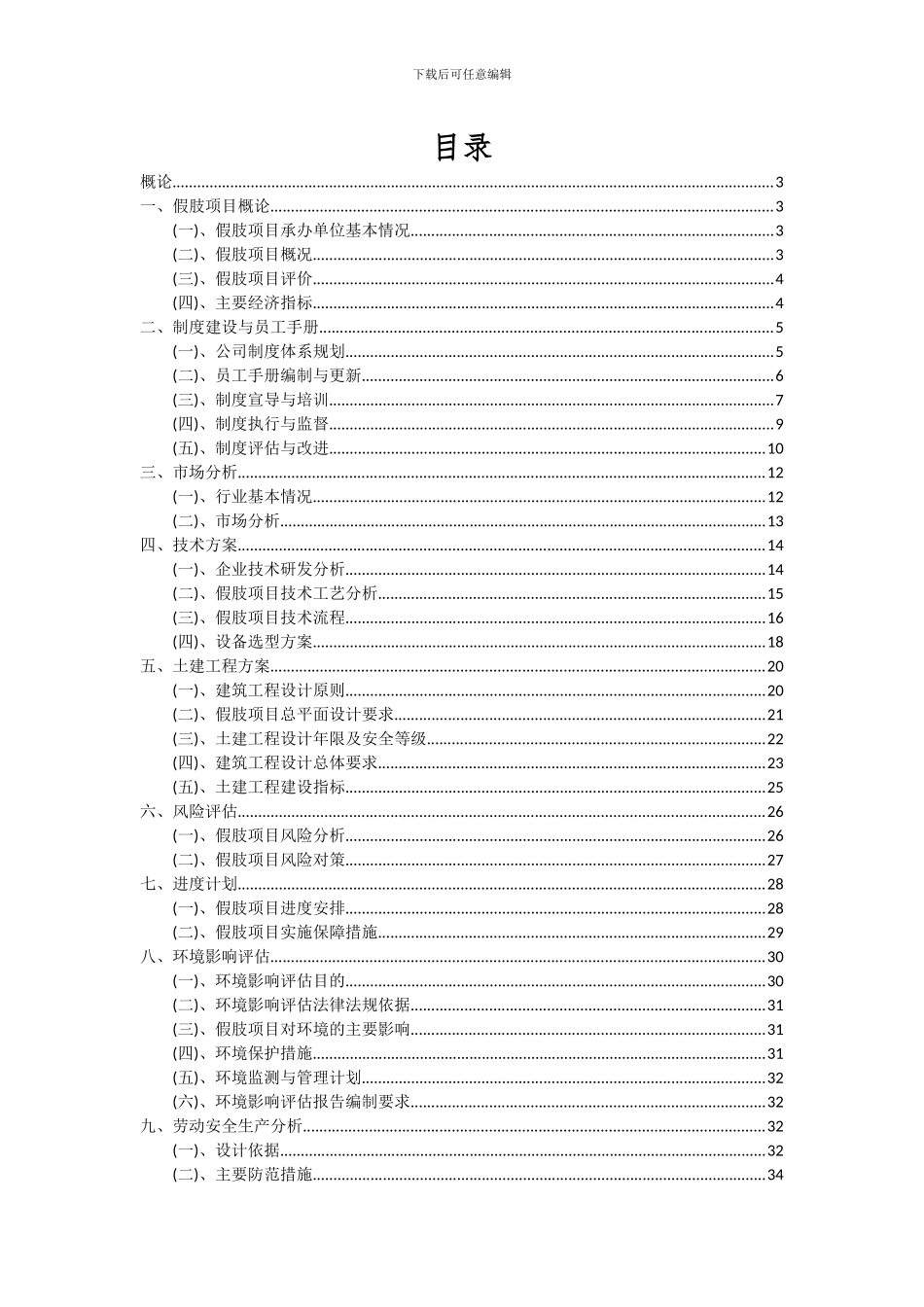 2024年假肢项目可行性分析报告_第2页