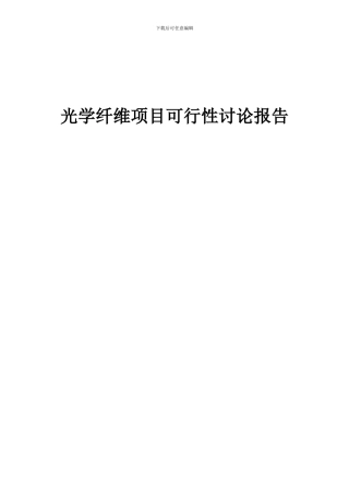 2024年光学纤维项目可行性研究报告