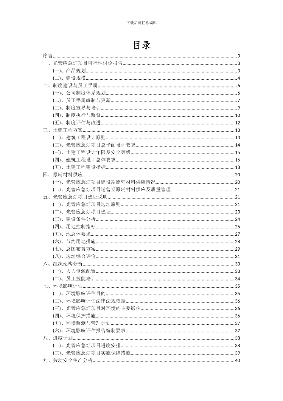 2024年光管应急灯项目投资分析及可行性报告_第2页