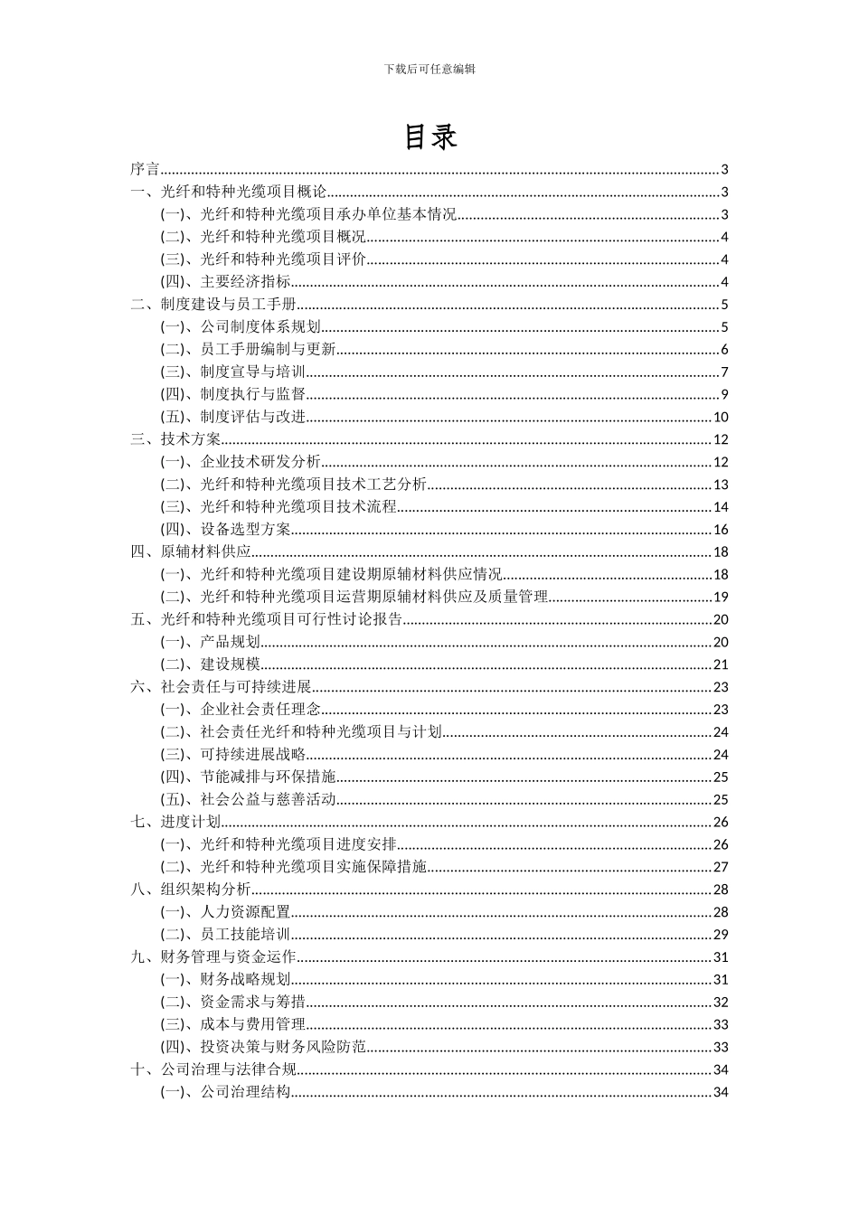 2024年光纤和特种光缆项目可行性分析报告_第2页