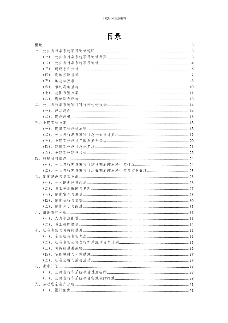 2024年公共自行车系统项目可行性分析报告_第2页