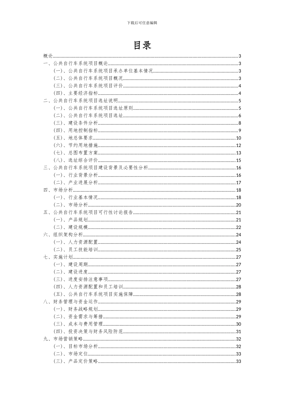 2024年公共自行车系统项目可行性研究报告_第2页
