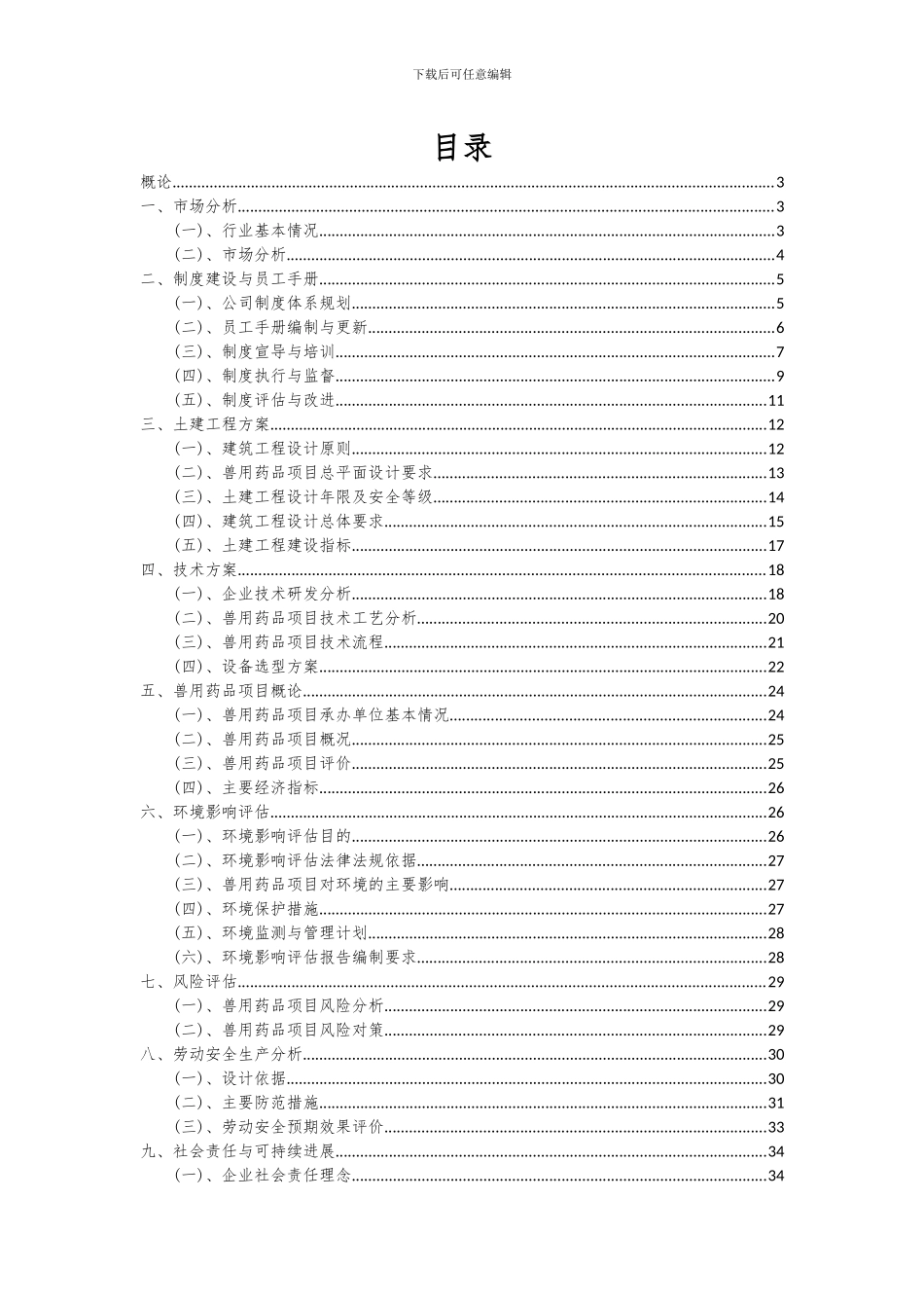 2024年兽用药品项目可行性分析报告_第2页