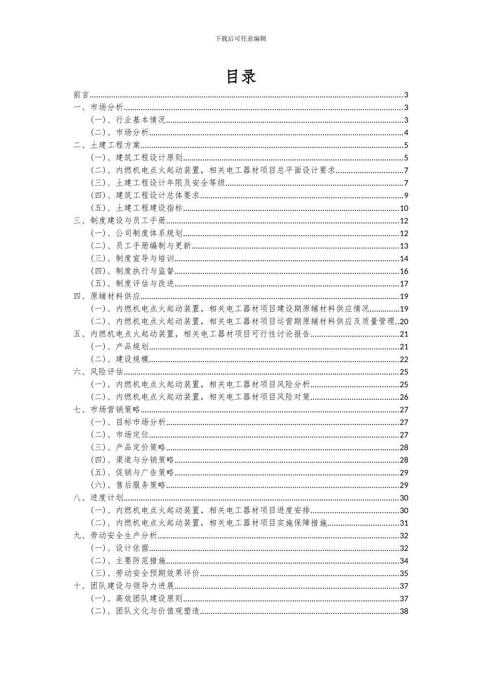 2024年内燃机电点火起动装置-相关电工器材项目投资分析及可行性报告_第2页
