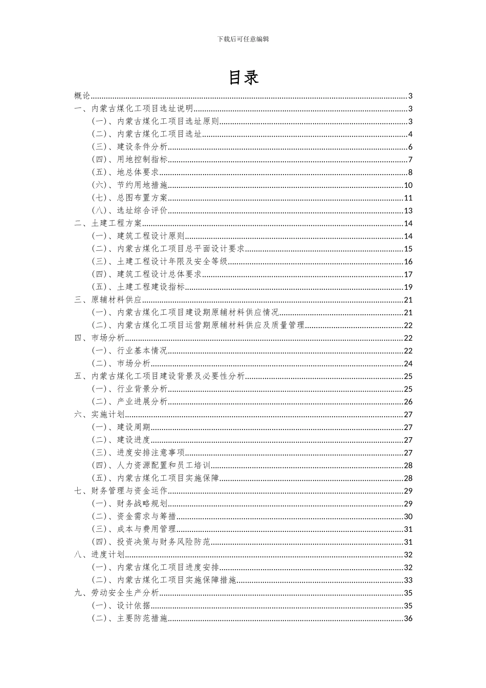 2024年内蒙古煤化工项目可行性分析报告_第2页