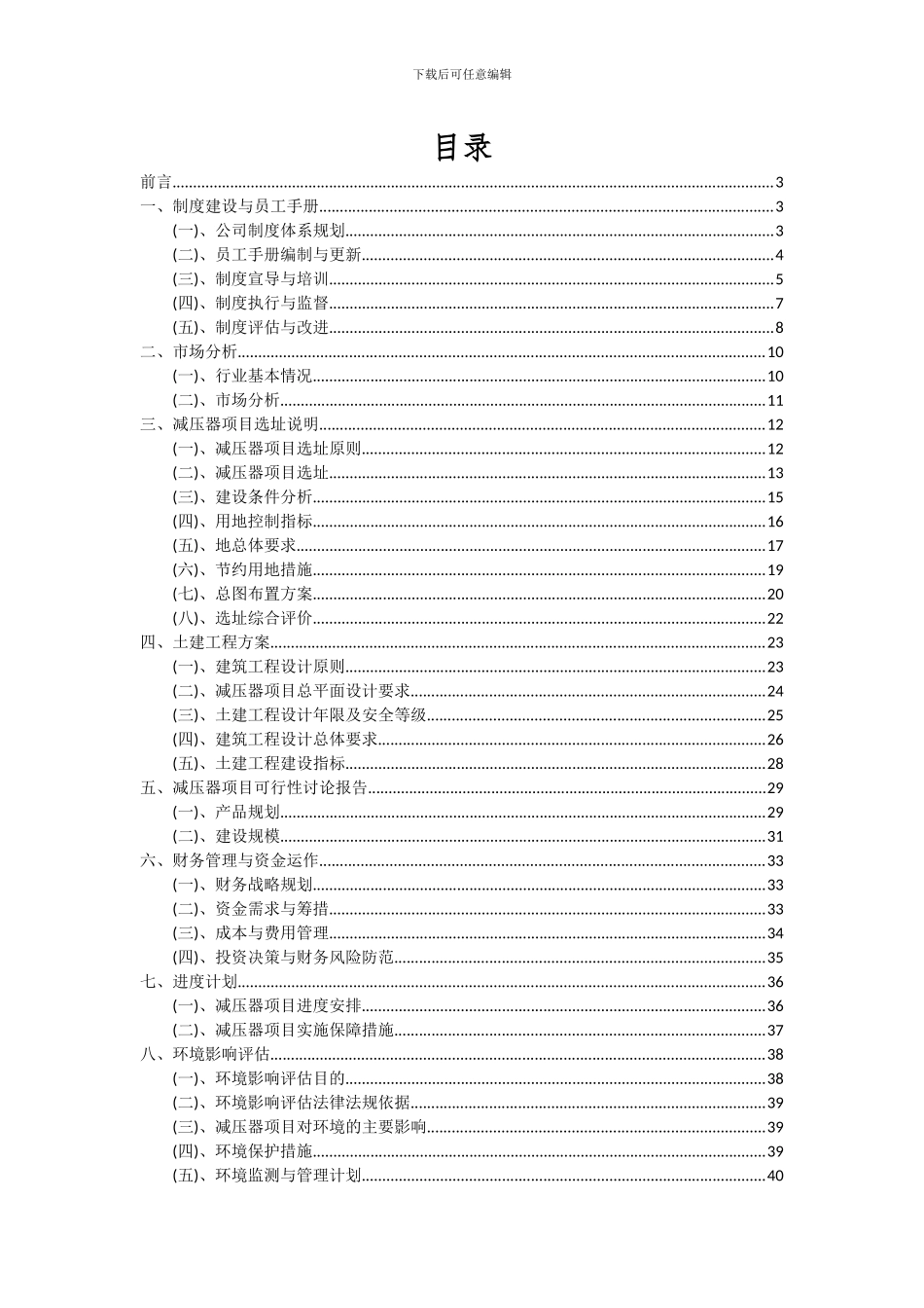 2024年减压器项目投资分析及可行性报告_第2页
