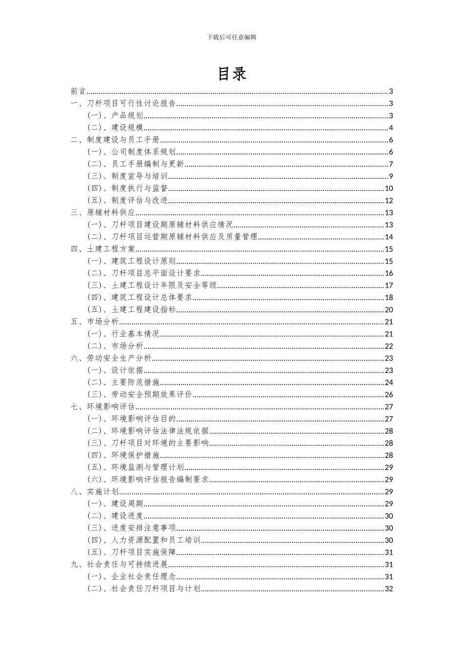 2024年刀杆项目可行性研究报告_第2页
