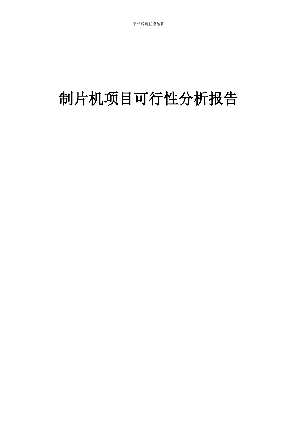 2024年制片机项目可行性分析报告_第1页