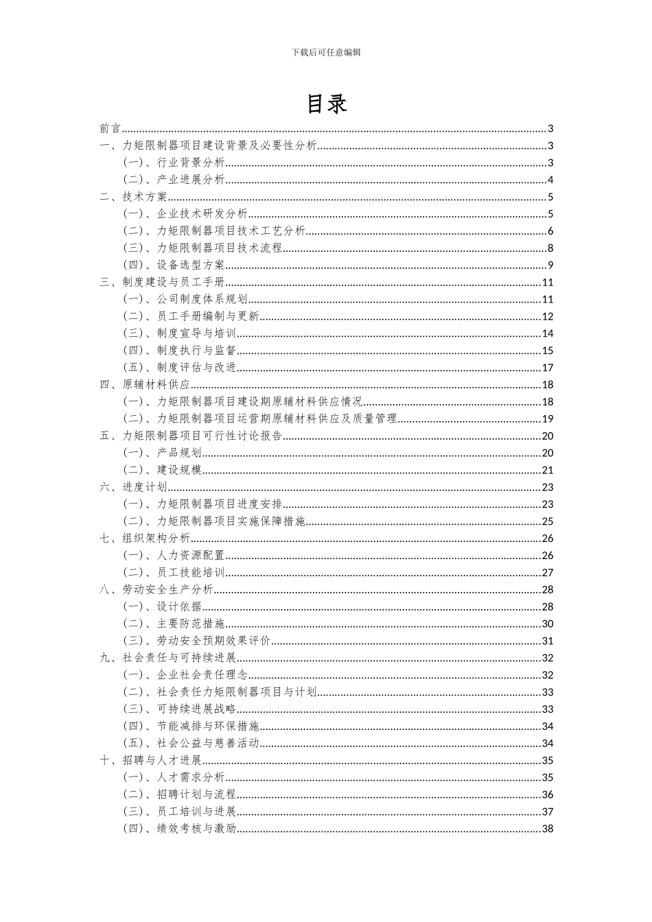 2024年力矩限制器项目可行性分析报告_第2页