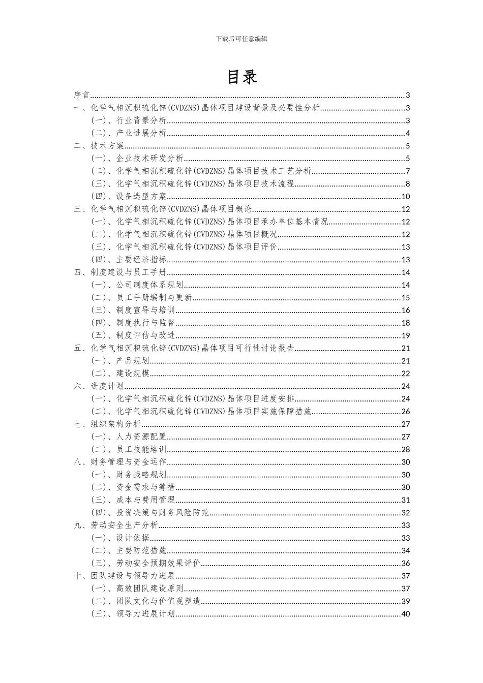 2024年化学气相沉积硫化锌(CVDZNS)晶体项目可行性分析报告_第2页
