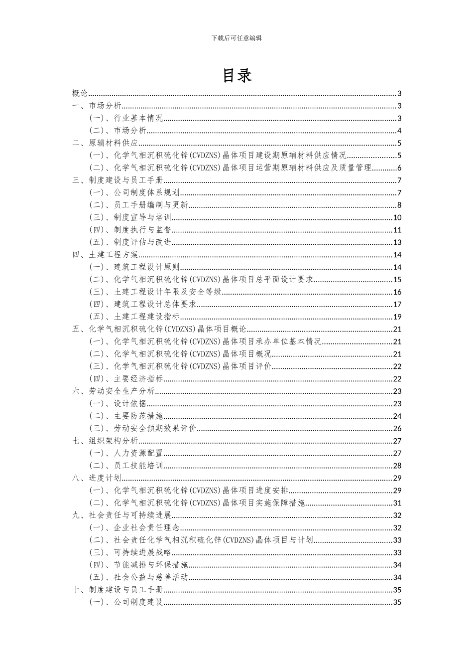 2024年化学气相沉积硫化锌(CVDZNS)晶体项目投资分析及可行性报告_第2页