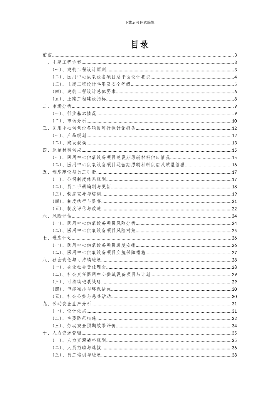 2024年医用中心供氧设备项目可行性分析报告_第2页