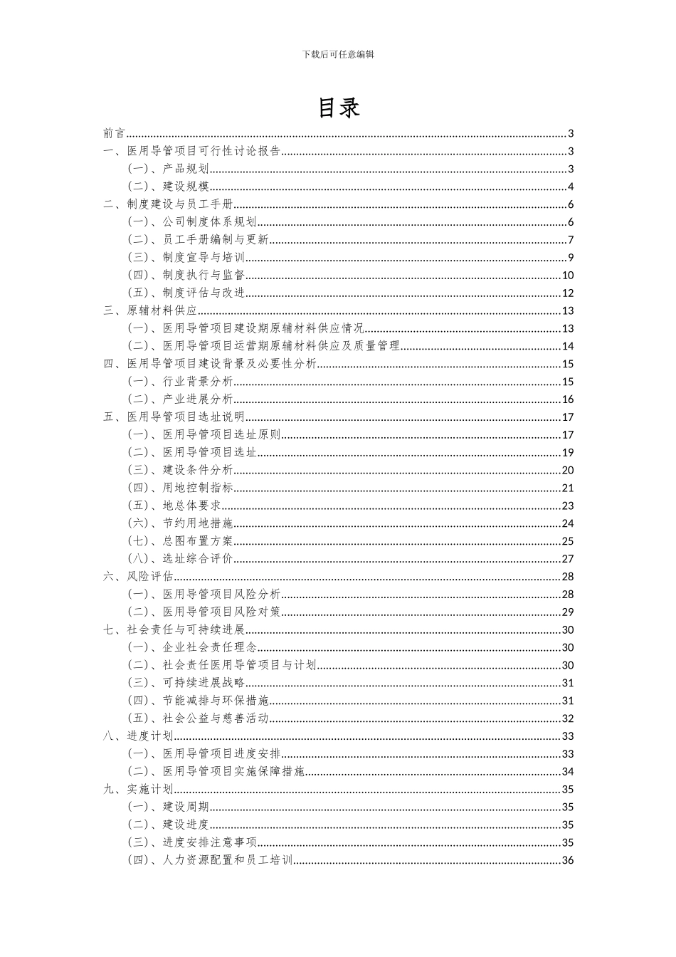 2024年医用导管项目可行性研究报告_第2页