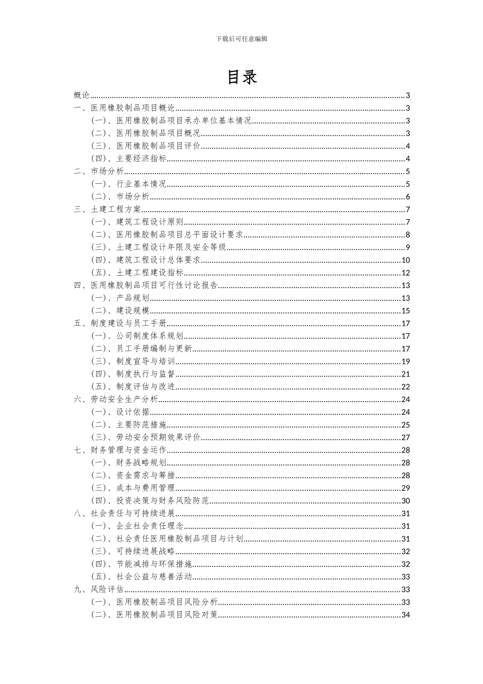 2024年医用橡胶制品项目可行性分析报告_第2页