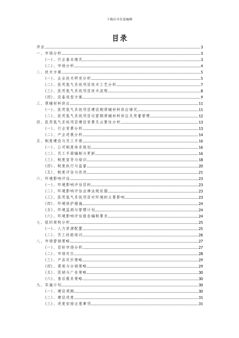 2024年医用氮气系统项目可行性分析报告_第2页