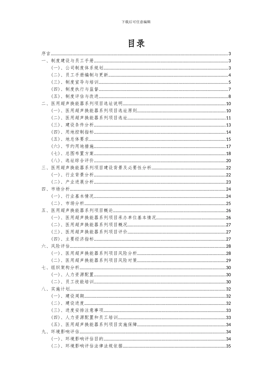 2024年医用超声换能器系列项目投资分析及可行性报告_第2页