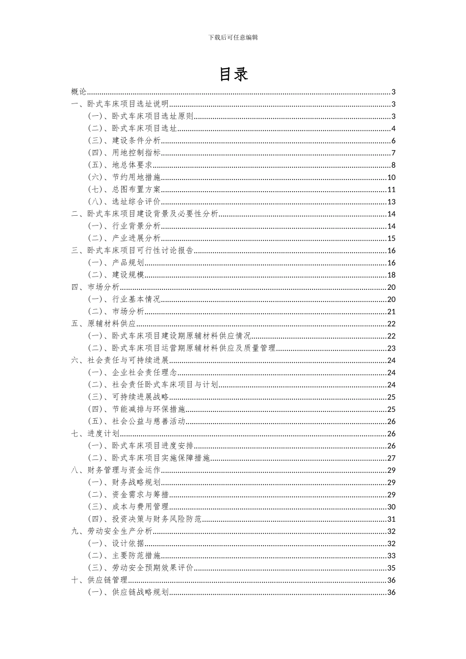2024年卧式车床项目投资分析及可行性报告_第2页