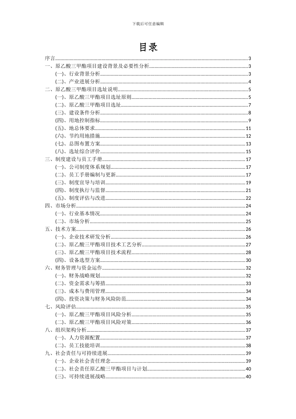 2024年原乙酸三甲酯项目可行性分析报告_第2页