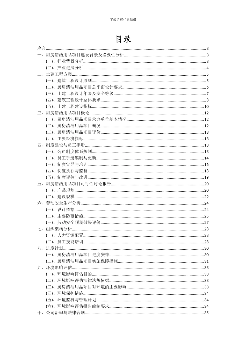 2024年厨房清洁用品项目可行性分析报告_第2页
