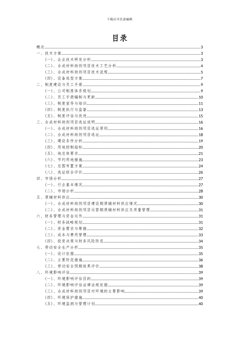 2024年合成材料助剂项目可行性分析报告_第2页