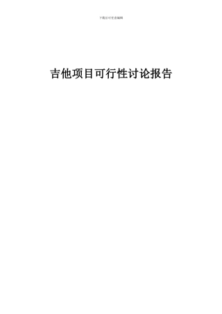 2024年吉他项目可行性研究报告