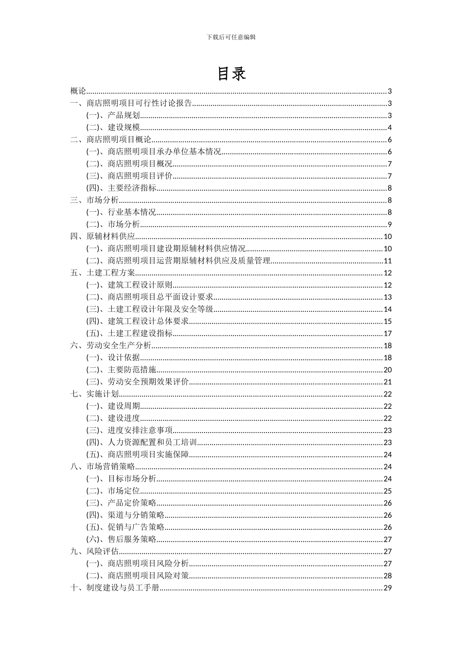 2024年商店照明项目投资分析及可行性报告_第2页