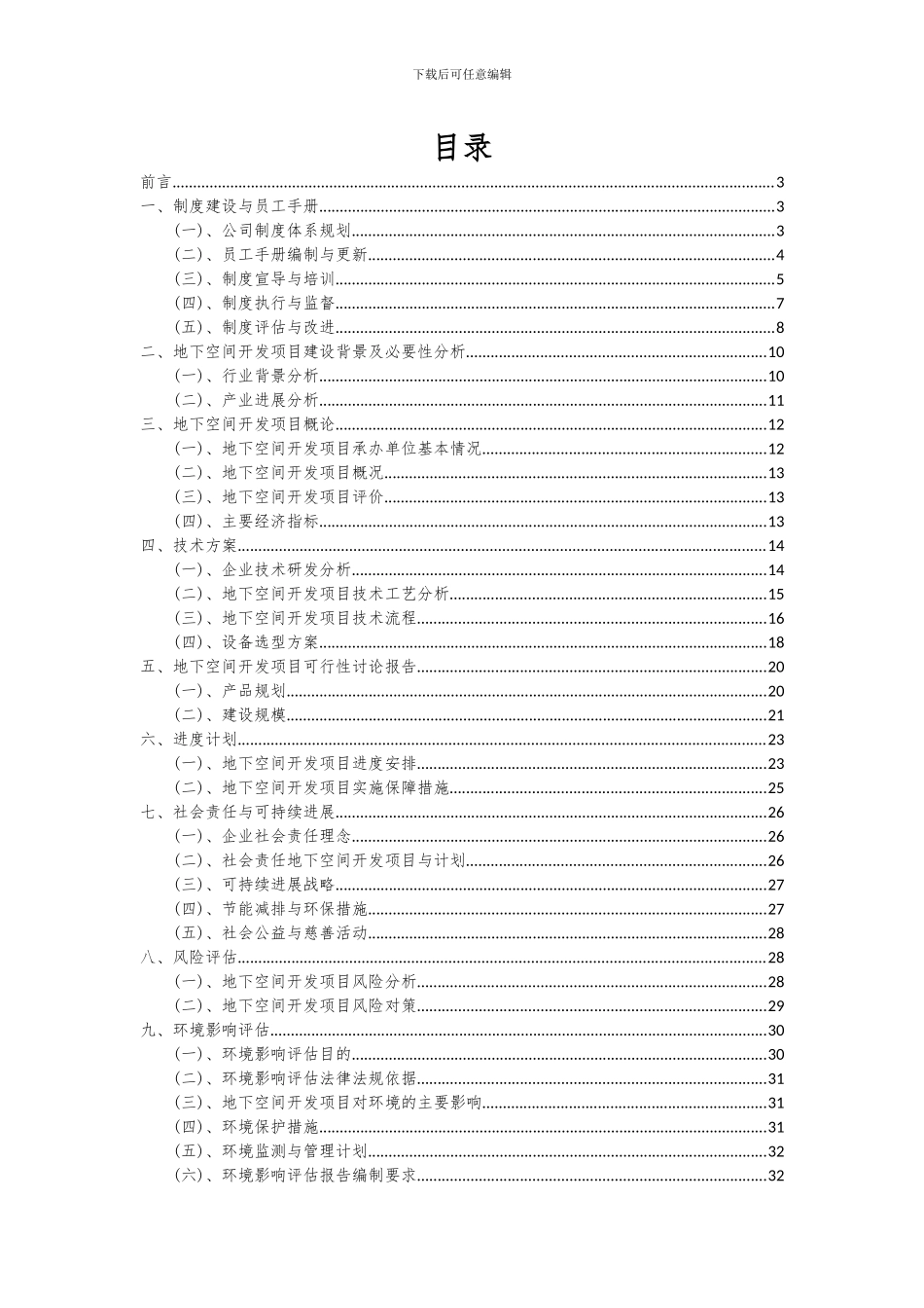 2024年地下空间开发项目可行性分析报告_第2页