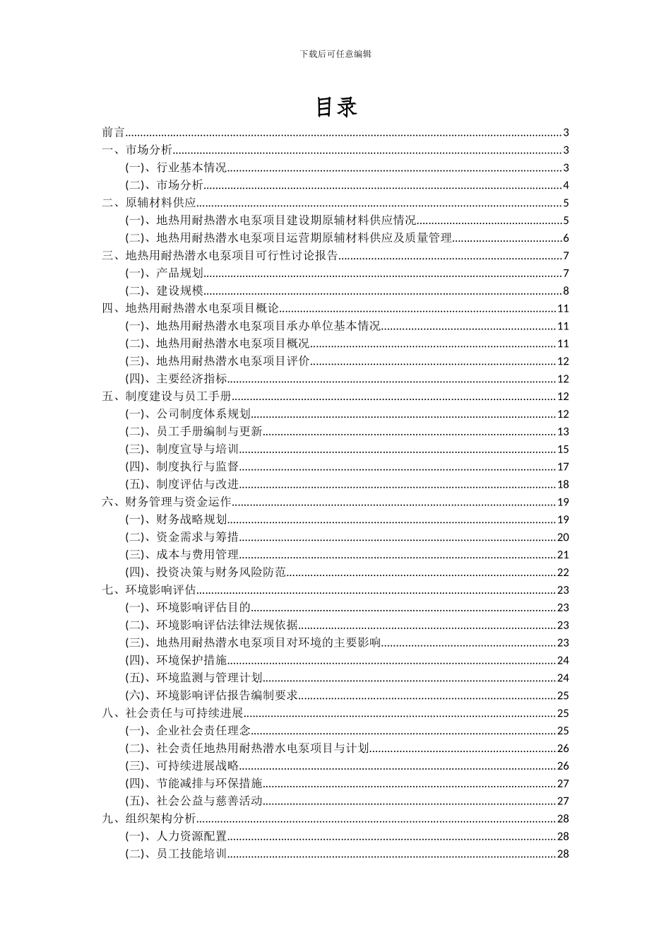 2024年地热用耐热潜水电泵项目深度研究分析报告_第2页