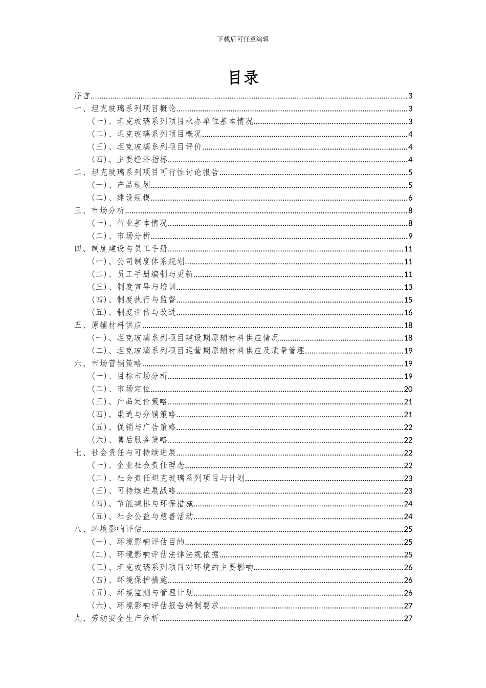 2024年坦克玻璃系列项目可行性分析报告_第2页